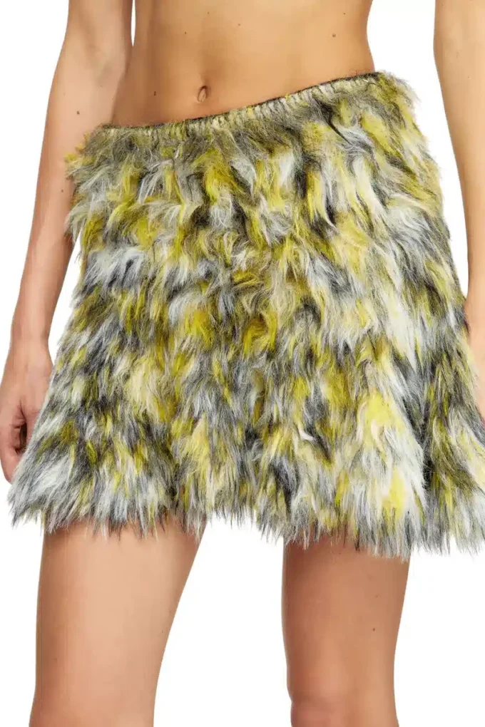 m-astrella Mini-jupe en maille jacquard moelleuse