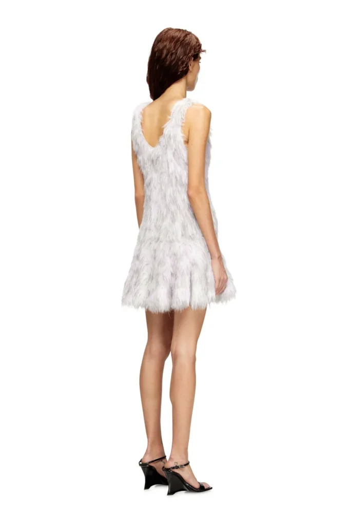 m-astrid Mini-robe en maille jacquard duveteuse