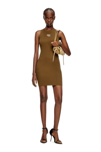 m-caddix Robe sans manches en maille côtelée