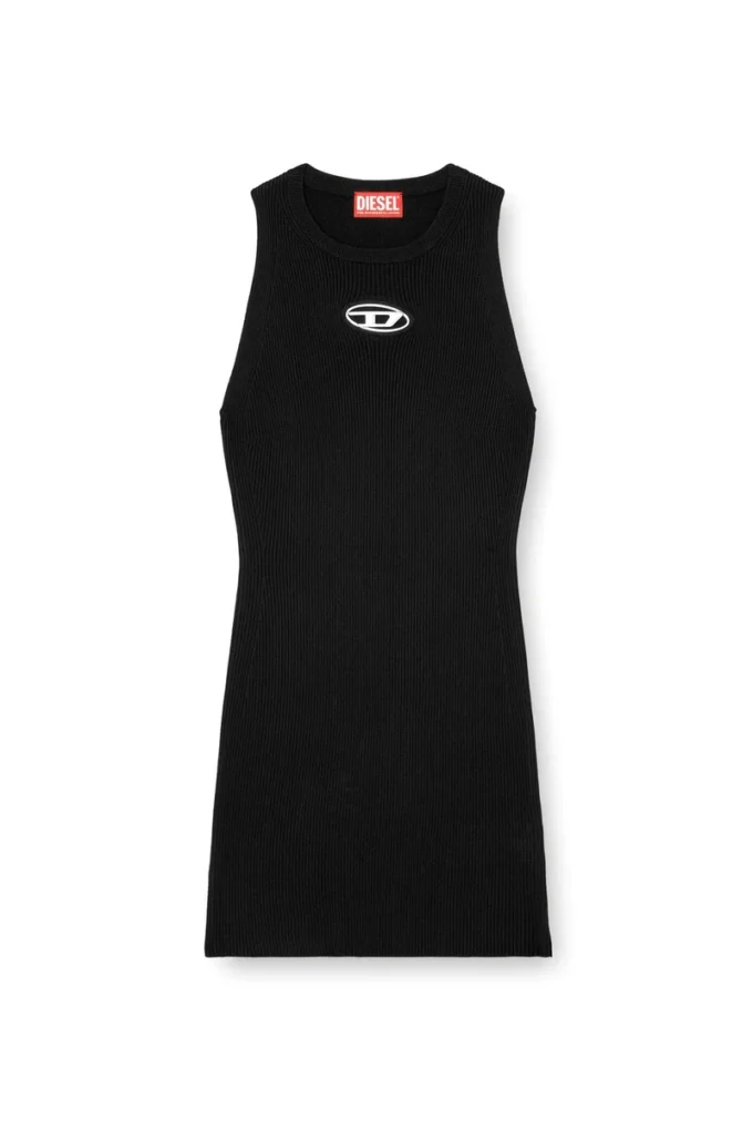 m-caddix Robe sans manches en maille côtelée