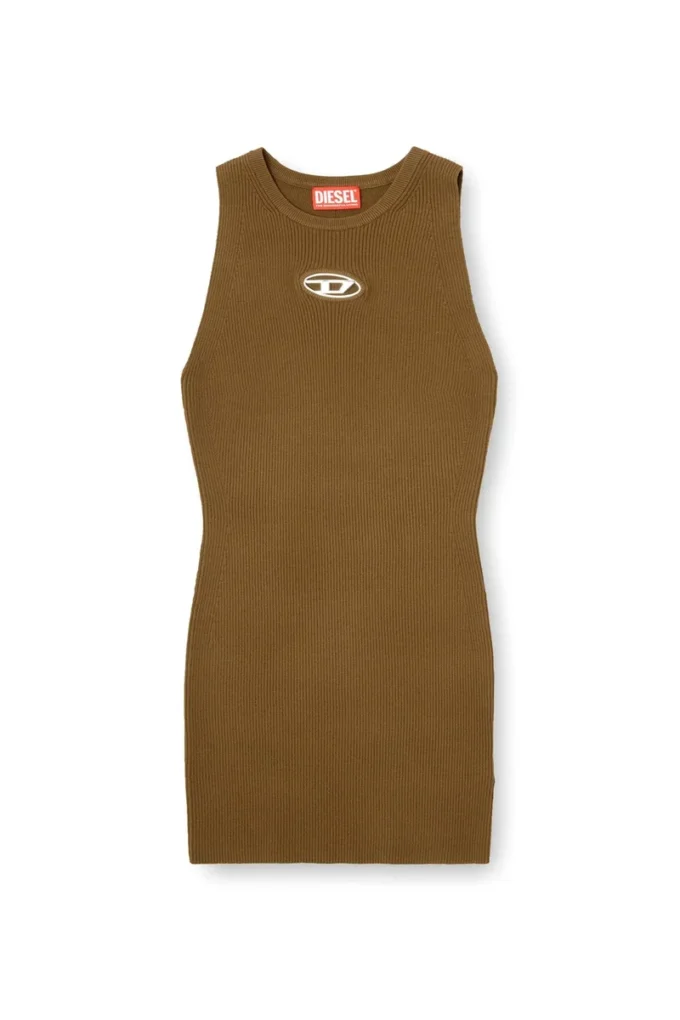 m-caddix Robe sans manches en maille côtelée