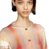 m-chloty Cardigan en laine à imprimé à carreaux déformés