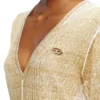 m-egaknot Robe en maille avec lien à la taille