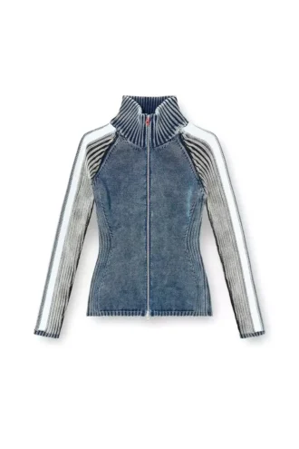 m-estrella Cardigan zippé à bandes sportives