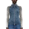 m-estrella Cardigan zippé à bandes sportives