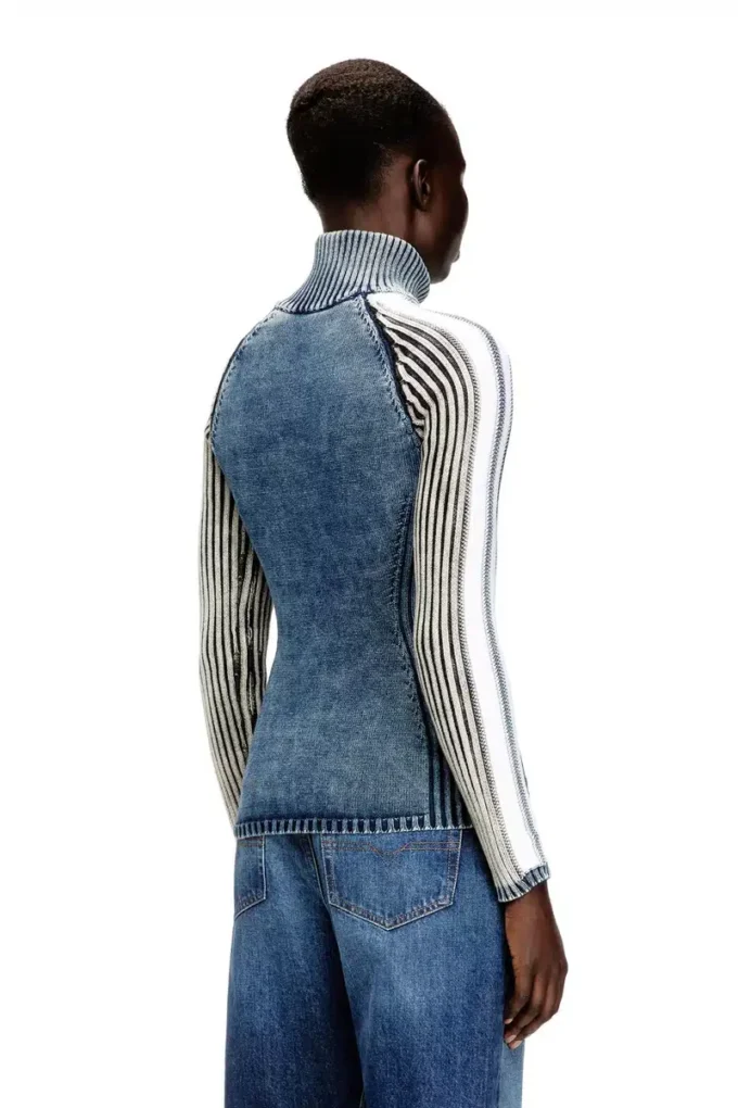 m-estrella Cardigan zippé à bandes sportives