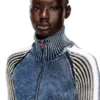 m-estrella Cardigan zippé à bandes sportives