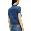 m-fenny Cardigan chemise indigo avec logo Phoenix
