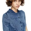 m-fenny-drs Robe midi polo en maille effet denim