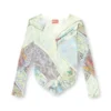 m-fiorina Cardigan court à imprimé médiéval