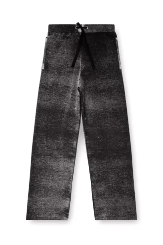 m-honorine Pantalon de survêtement en laine tricotée à imprimé inversé