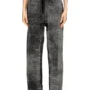 m-honorine Pantalon de survêtement en laine tricotée à imprimé inversé m-honorine Pantalon de survêtement en laine tricotée à imprimé inversé
