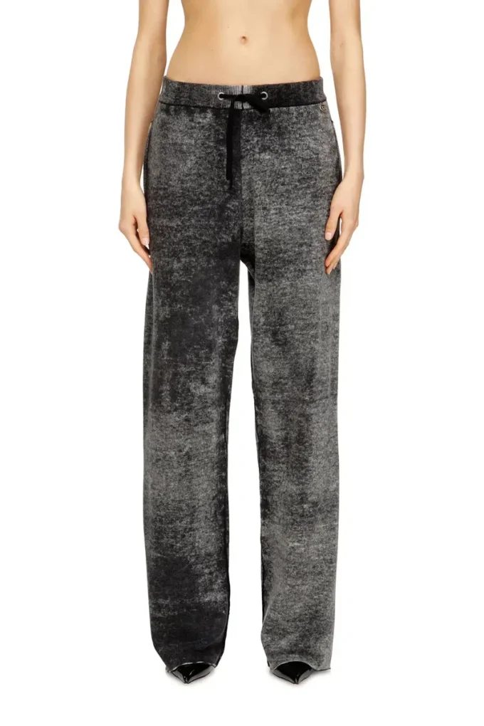 m-honorine Pantalon de survêtement en laine tricotée à imprimé inversé m-honorine Pantalon de survêtement en laine tricotée à imprimé inversé