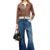 m-loren Cardigan avec imprimé délavé au verso