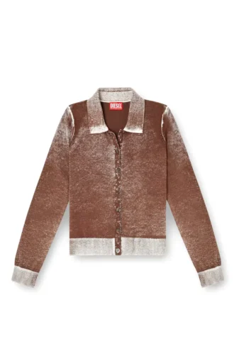 m-loren Cardigan avec imprimé délavé au verso