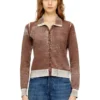 m-loren Cardigan avec imprimé délavé au verso