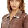 m-loren Cardigan avec imprimé délavé au verso