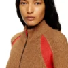 m-louise Cardigan en mélange d&rsquo;alpaga avec empiècements contrastés
