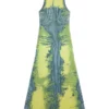 m-magias Robe longue en maille métallique dévorée