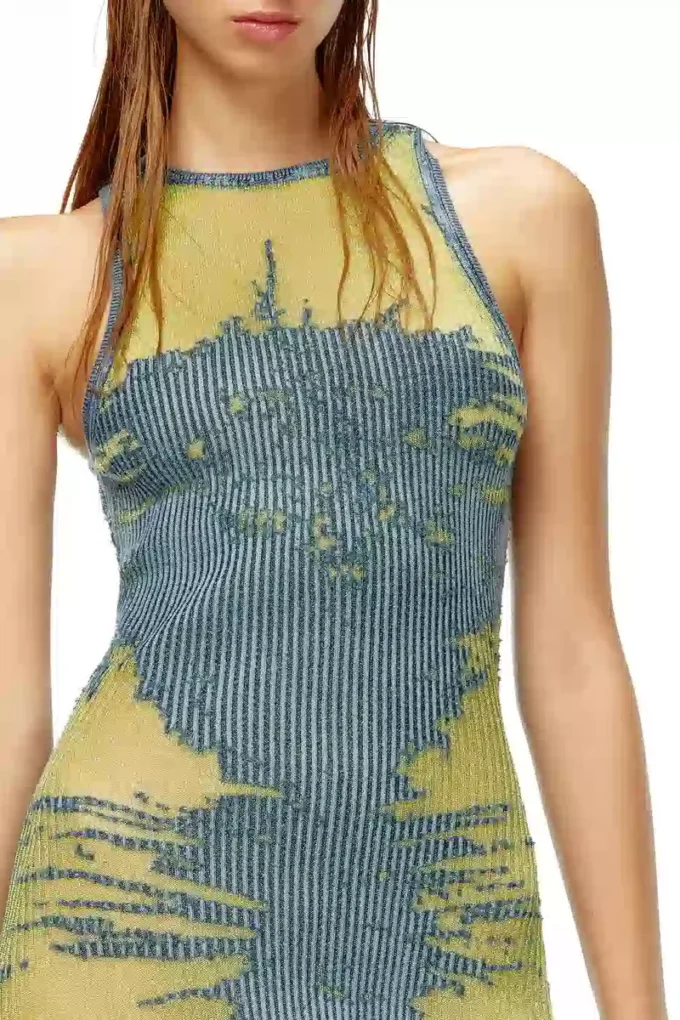 m-magias Robe longue en maille métallique dévorée