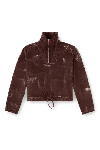 m-marcellette Pull demi-zip à effet vieilli