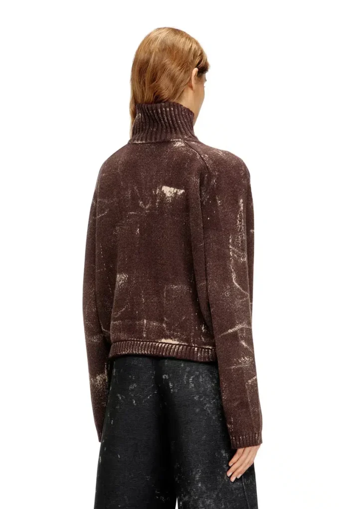 m-marcellette Pull demi-zip à effet vieilli