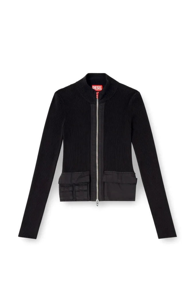 m-melissa Cardigan côtelé avec poches cargo