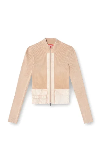 m-melissa Cardigan zippé avec poches cargo en denim