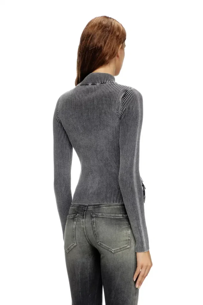 m-melissa Cardigan zippé avec poches cargo en denim