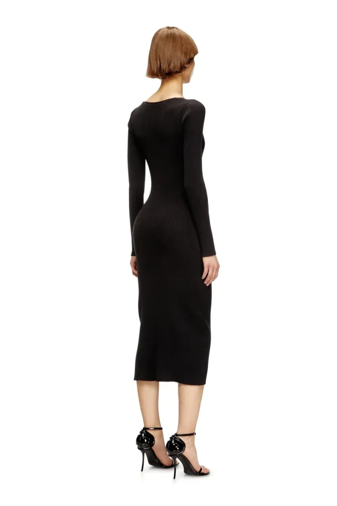 m-melti-ls Robe midi côtelée avec poches cargo