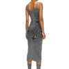 m-melti Robe midi en maille avec poches contrastées