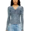 m-milmo Pull en fil denim à effet brillant