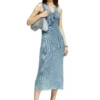 m-milong Robe midi en fil denim à effet brillant