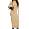 m-oloni Robe midi en laine avec incrustation
