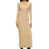 m-oloni Robe midi en laine avec incrustation
