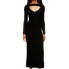 m-oloni Robe midi en laine avec incrustation