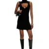 m-oloni-short Mini-robe en laine avec empiècement