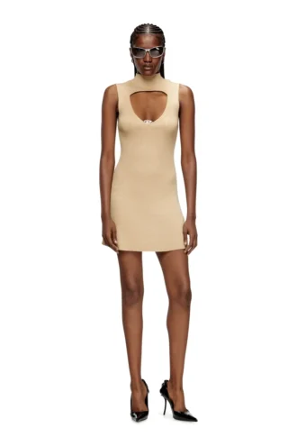 m-oloni-short Mini-robe en laine avec empiècement