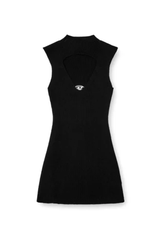 m-oloni-short Mini-robe en laine avec empiècement