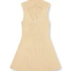 m-oloni-short Mini-robe en laine avec empiècement