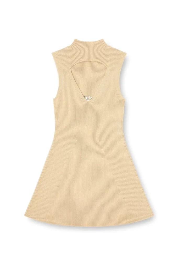 m-oloni-short Mini-robe en laine avec empiècement