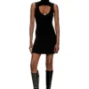 m-oloni-short Mini-robe en laine avec empiècement