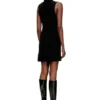 m-oloni-short Mini-robe en laine avec empiècement