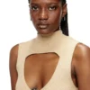 m-oloni-short Mini-robe en laine avec empiècement