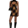 m-romko-dress Robe en laine à motif argyle