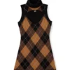 m-romko-dress Robe en laine à motif argyle