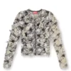 m-sibylla Cardigan en jacquard pied-de-poule dévoré