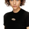 m-valari-ss Pull à manches courtes avec logo Oval D métallique