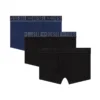mike-d-core-3pack Lot de 3 boxers en coton stretch avec ceinture ton sur ton