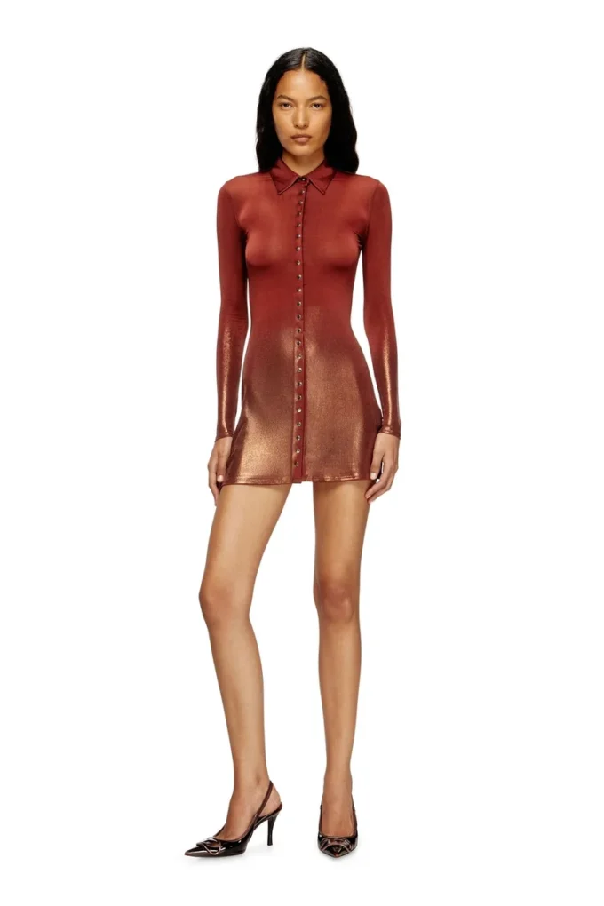 Mini-robe polo d-pol avec boutons sur le devant
